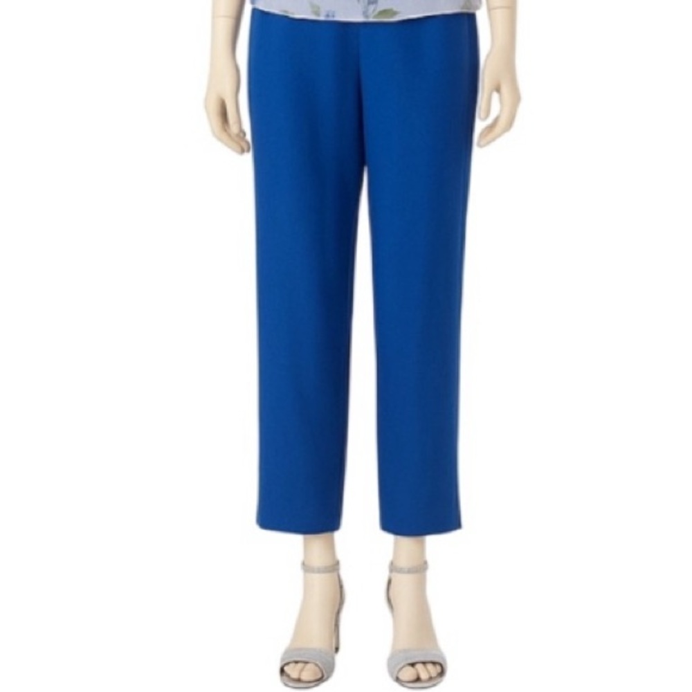 VINTAGE CYNTHIA TAYLOR Pants Silk  Periwinkle With Side Zip Size Large NWOT